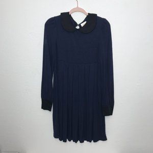 Erin Fetherston Fit & Flare Dress Blue Pleated 9